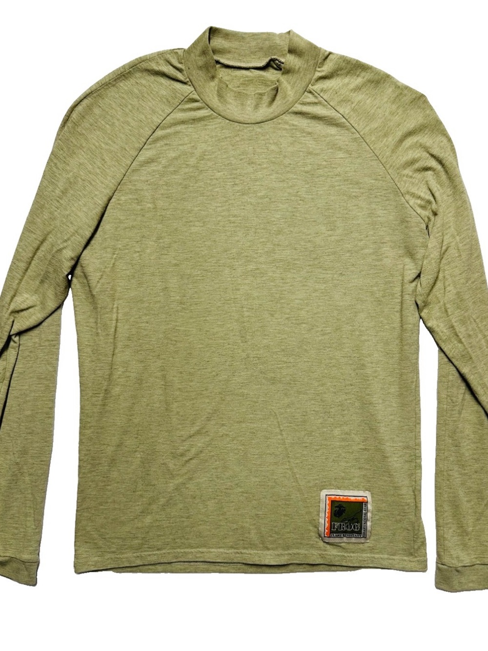 FROG Flame Resistant FR Mock Neck Long Sleeve Shirt Olive Green Medium